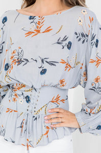 Angelica Printed Blouse - Size S