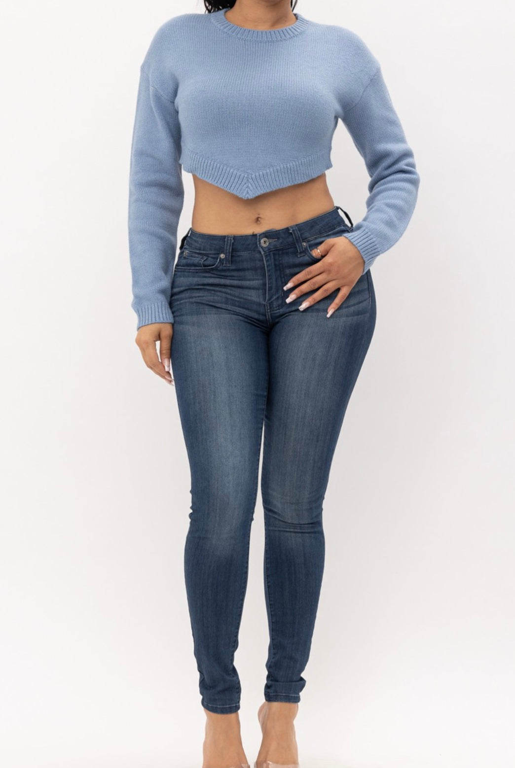 Dee Pointy Cropped Sweater