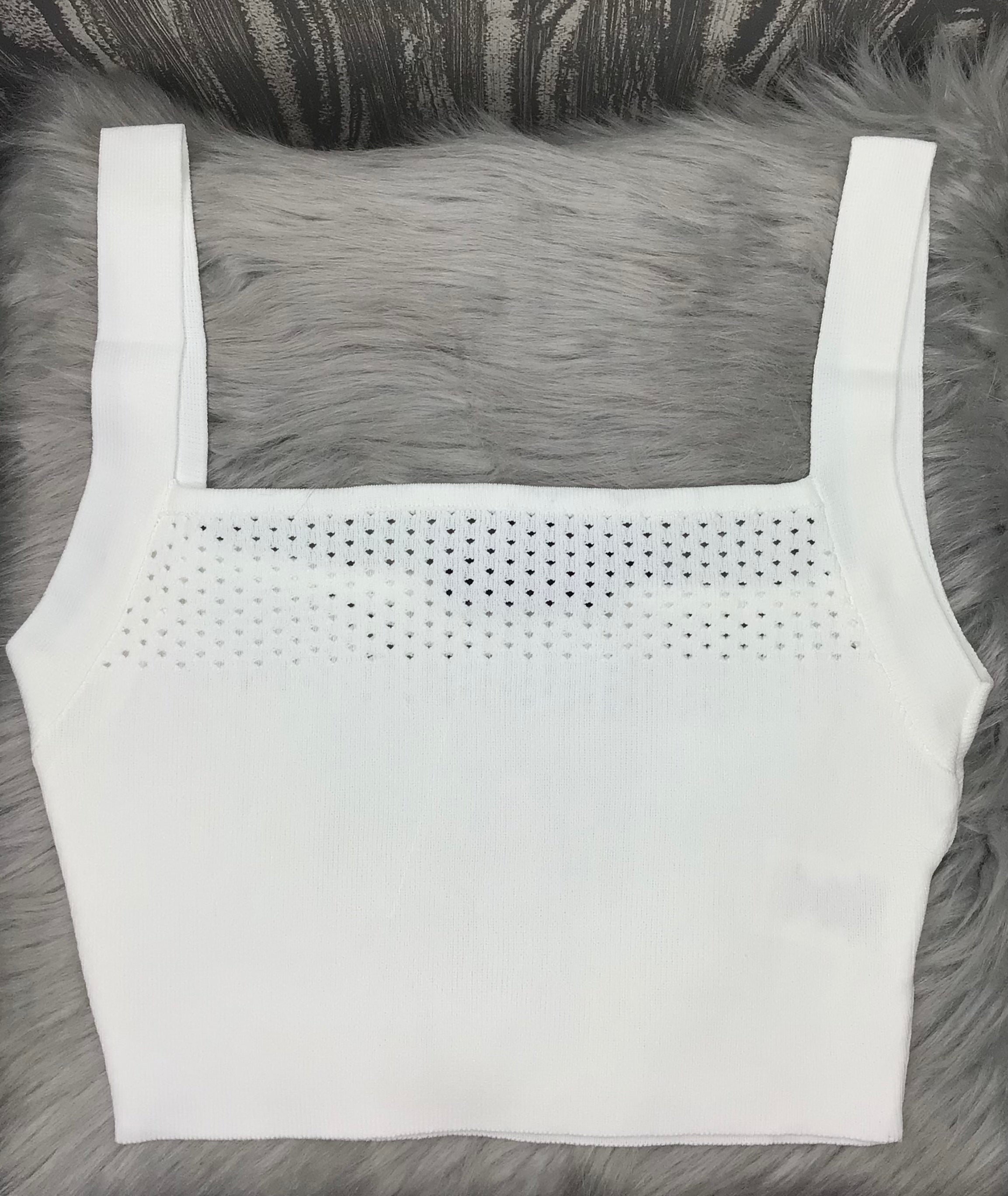 La Básica Mesh Knit Tank Crop