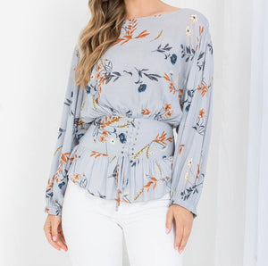Angelica Printed Blouse - Size S