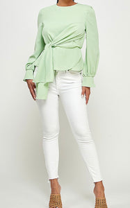 Sarah Side Knot Blouse - Size S