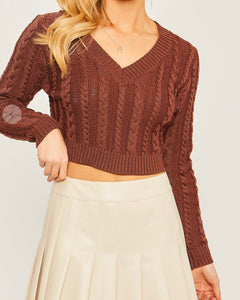 Jay Cropped Sweater Top - Size L