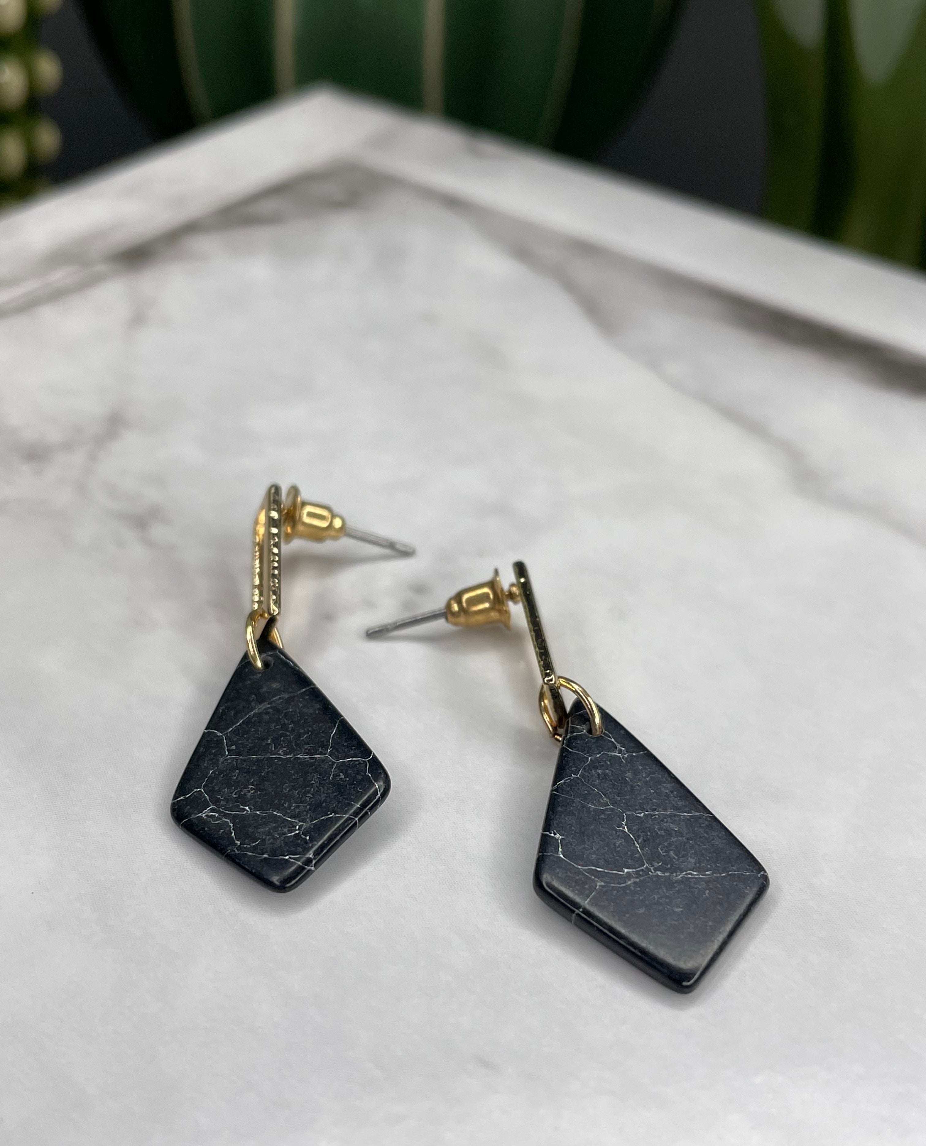 Marble Drop Earrings