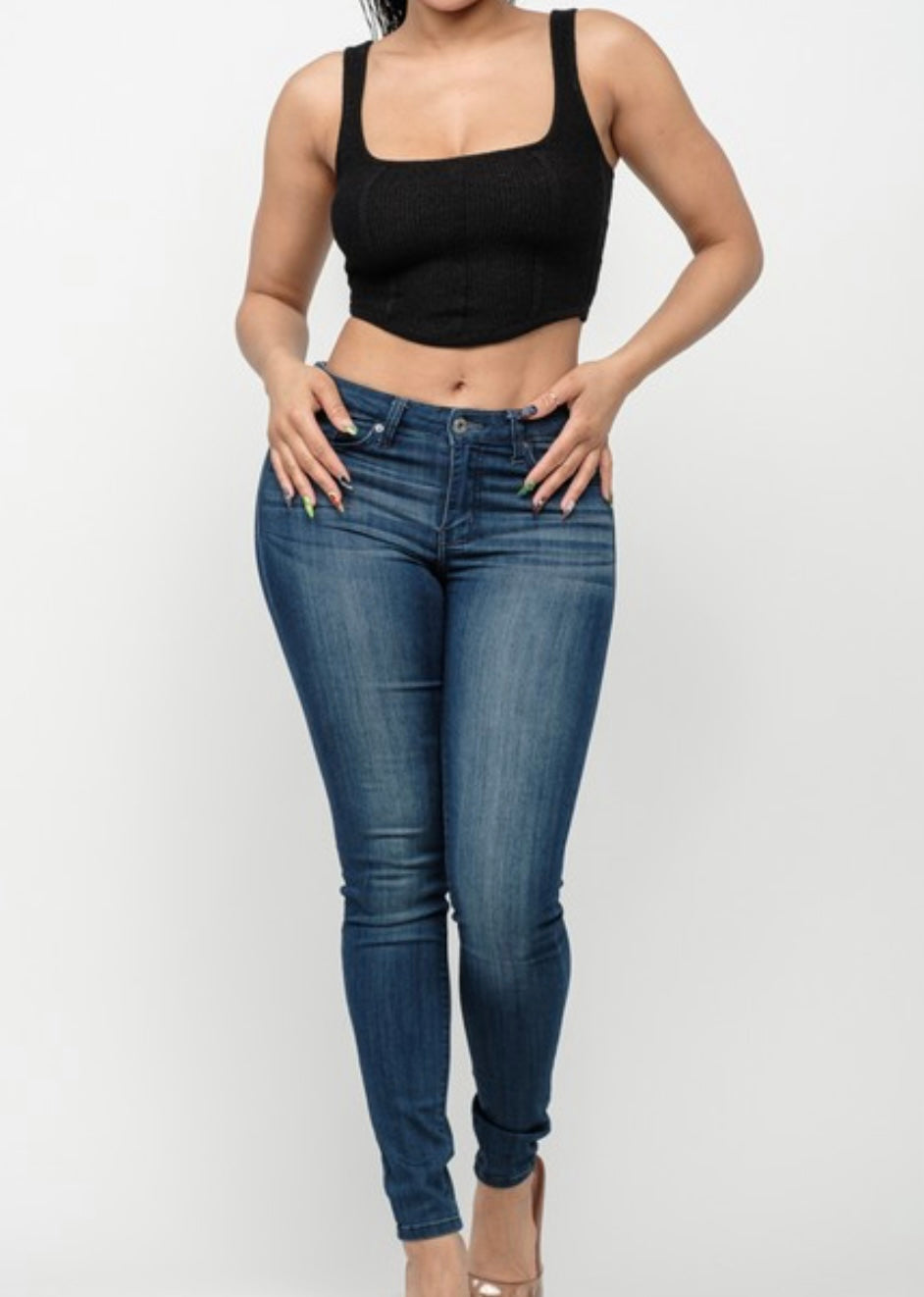 Andy Corset Back Pointelle Top - Size L