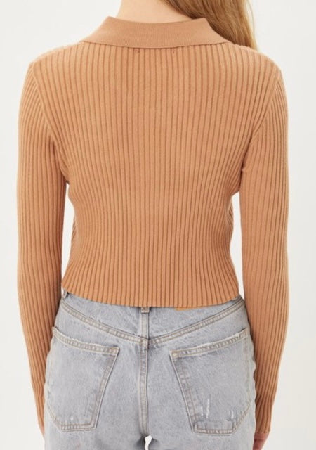 Sarah Collared Sweater Blouse - Size L