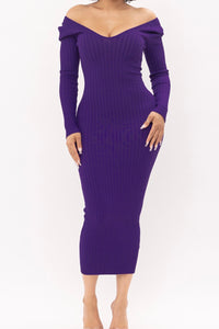 Jaden Ribbed Midi Dress (Multiple Colors Available)