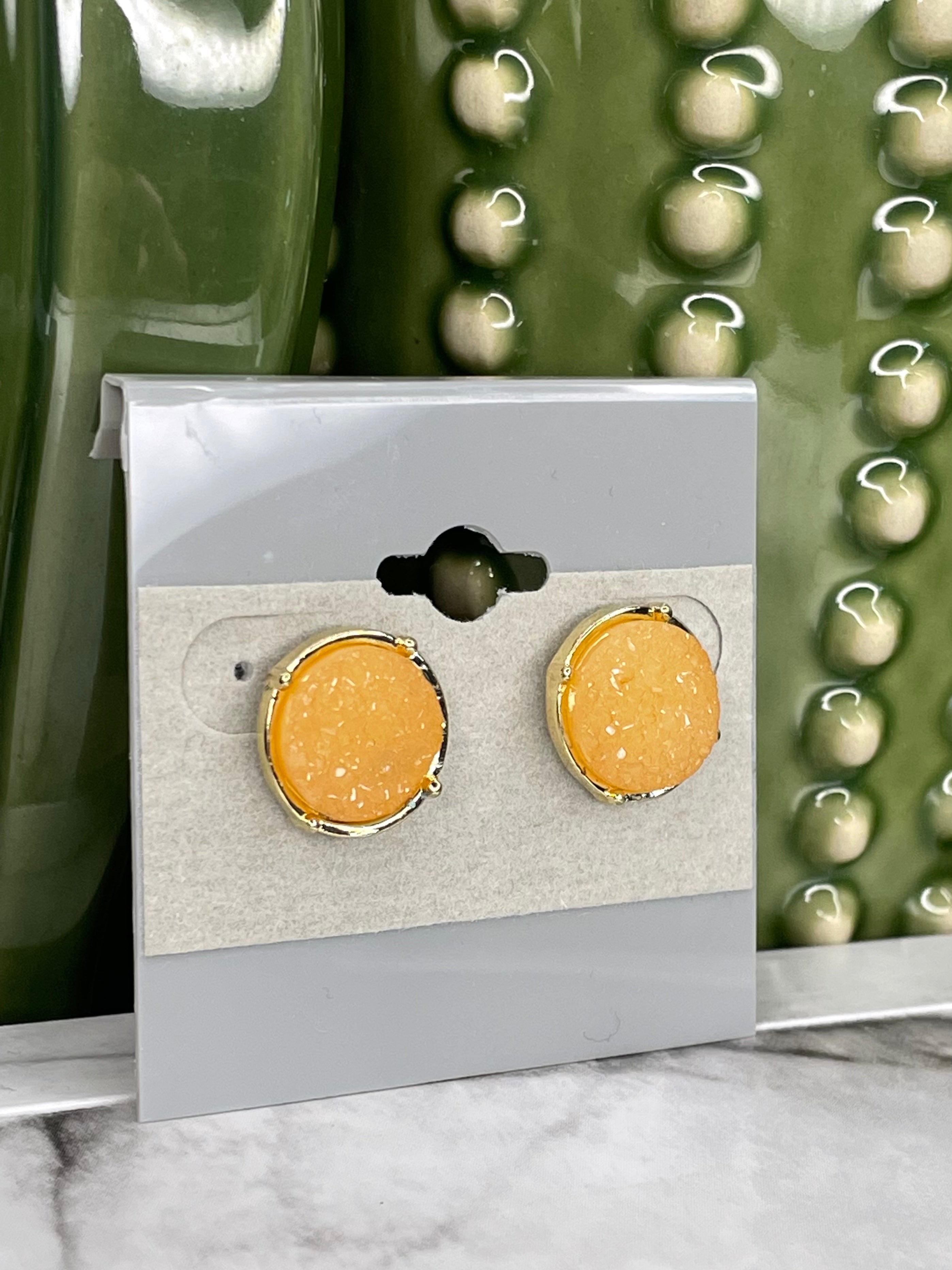 Peach Stud Earrings