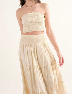 Scarly Tube Top + Flare Skirt Set