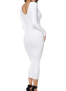 Jaden Ribbed Midi Dress (Multiple Colors Available)