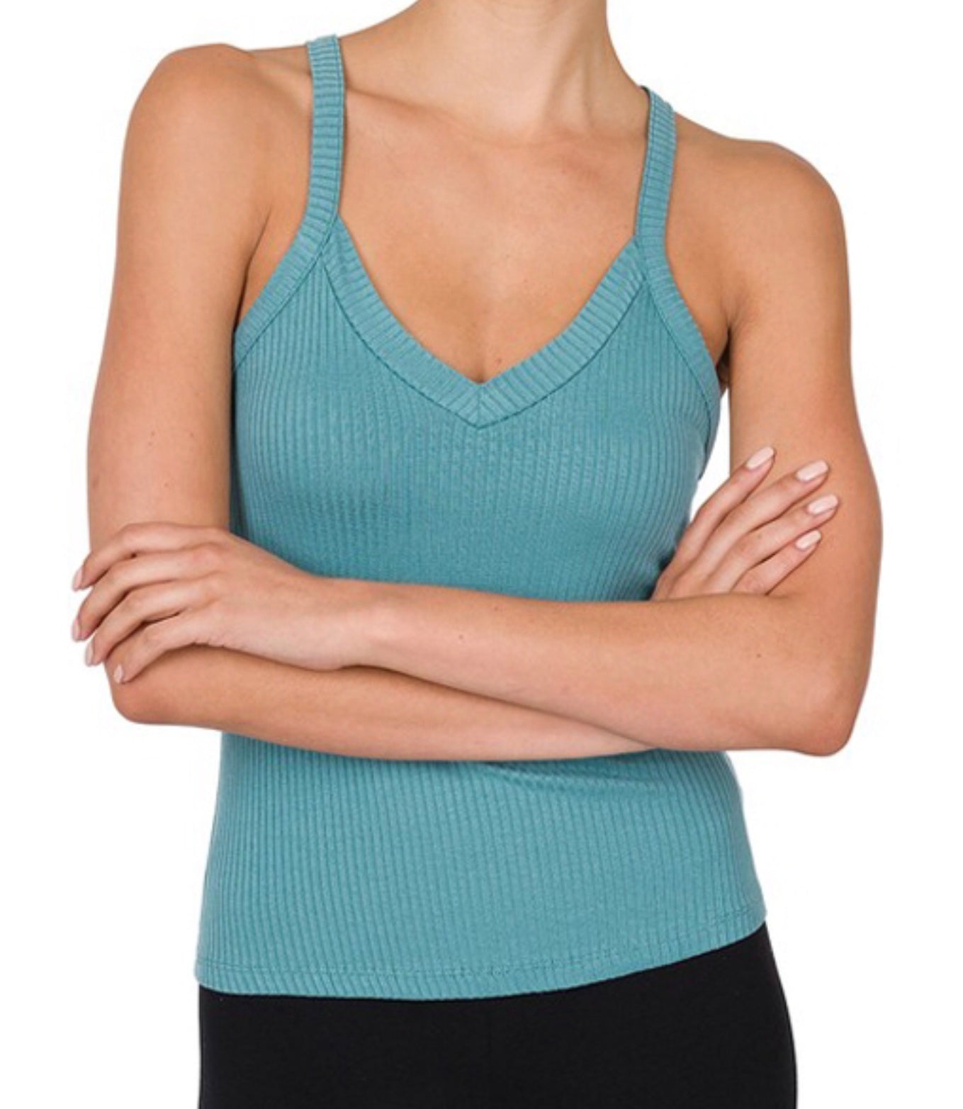 La Básica Ribbed V Cami (Multiple Colors Available)