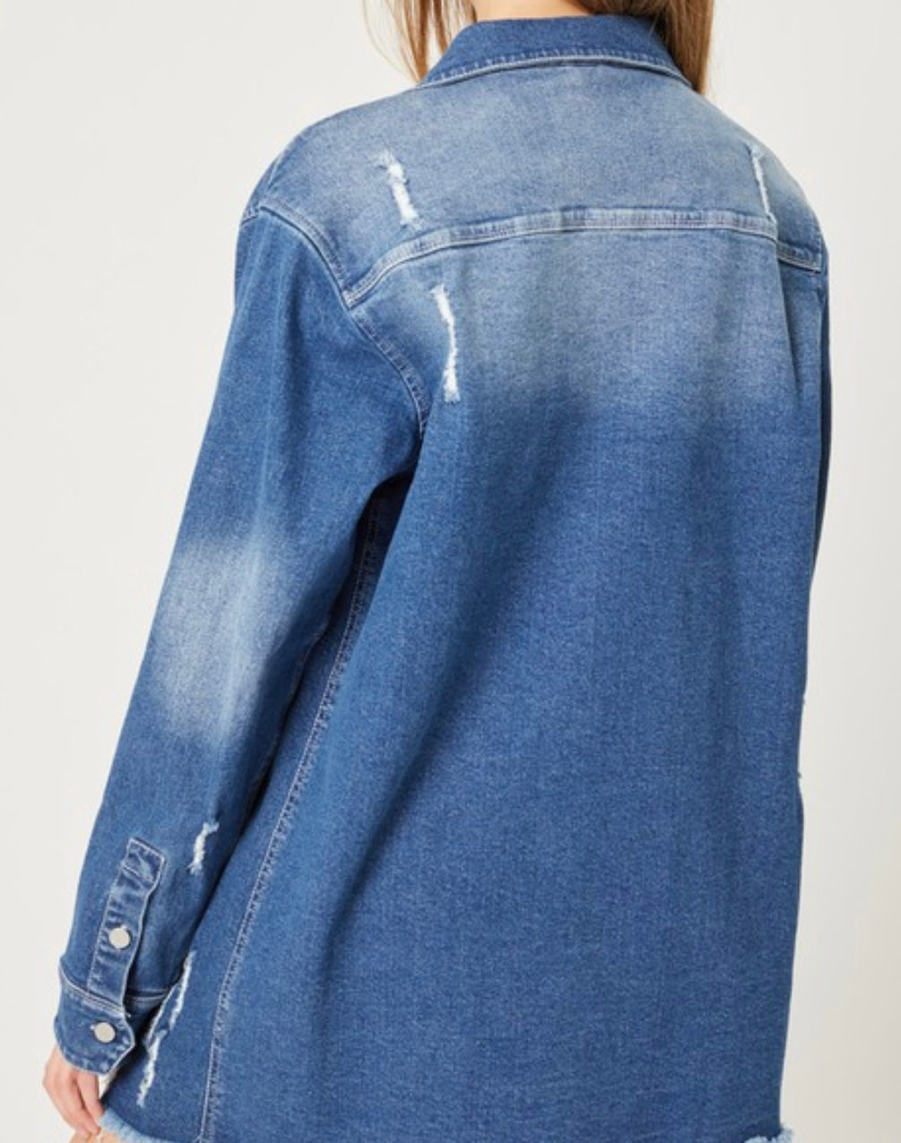 Zully Denim Long Shirt - Size L