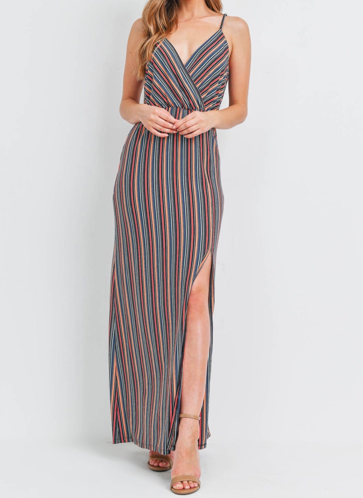 Andy Striped Maxi Dress - Size L