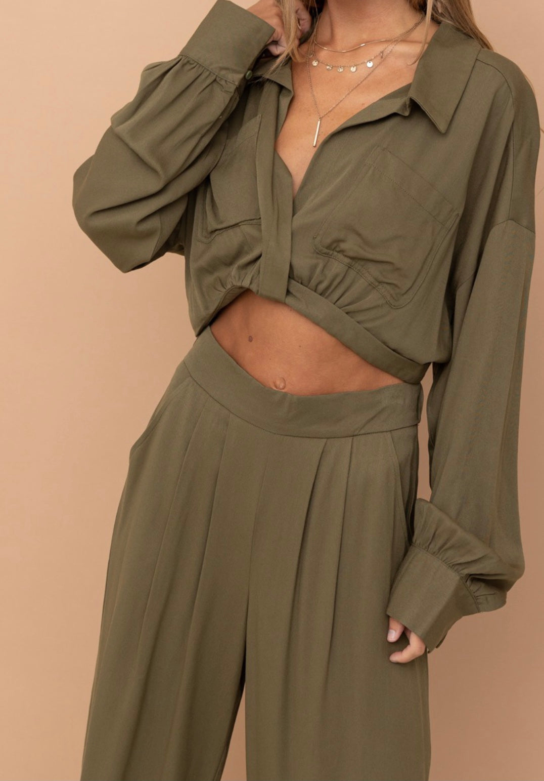 Jacob Olive Pants Set