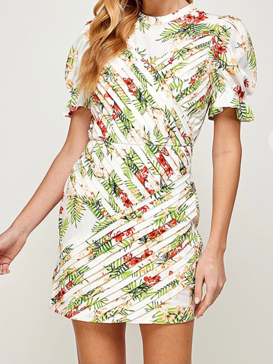 Scarly Pleated Dress