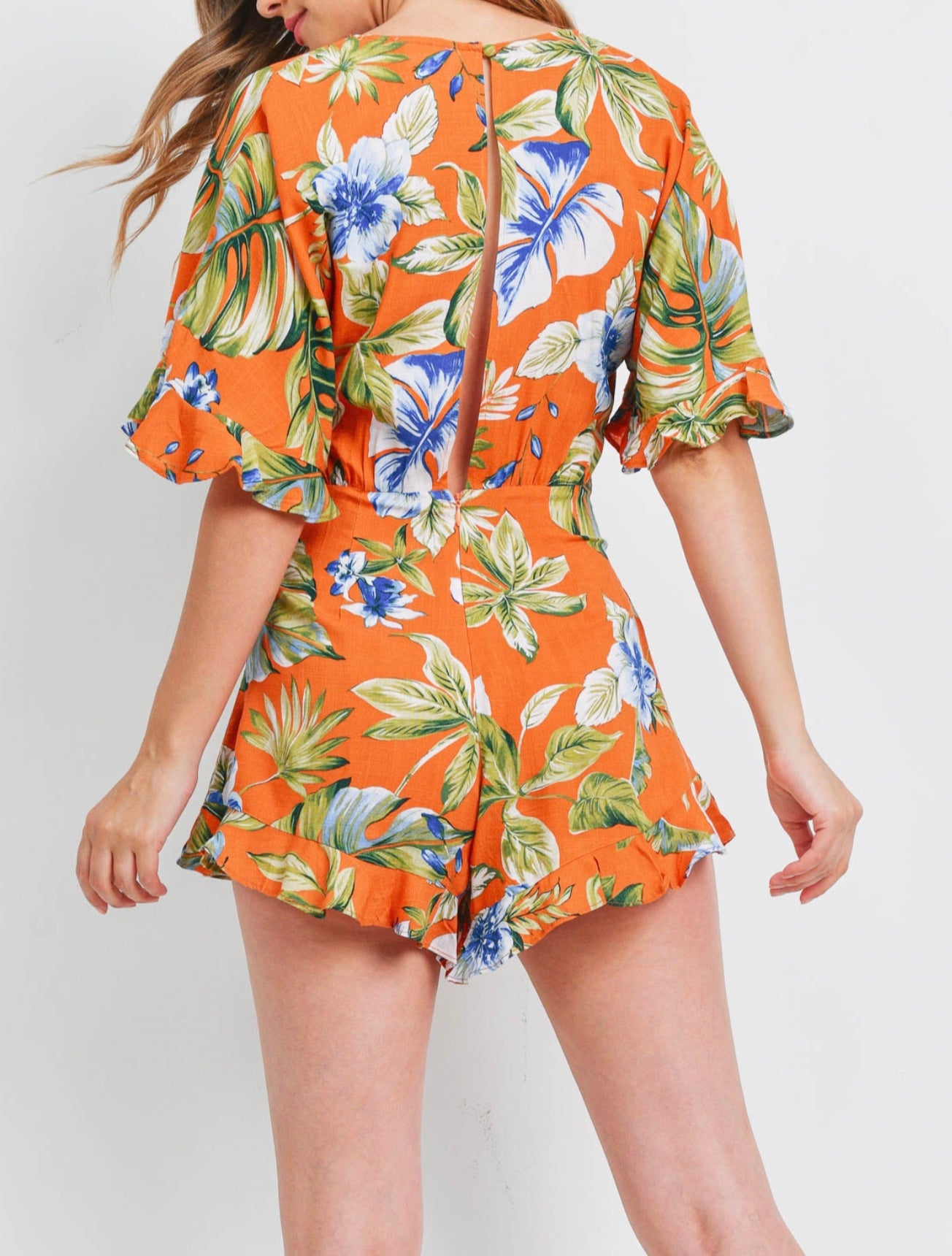 Serenity Tropical Romper - Size S
