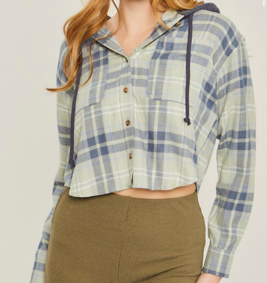 Jaden Cropped Hoodie Top