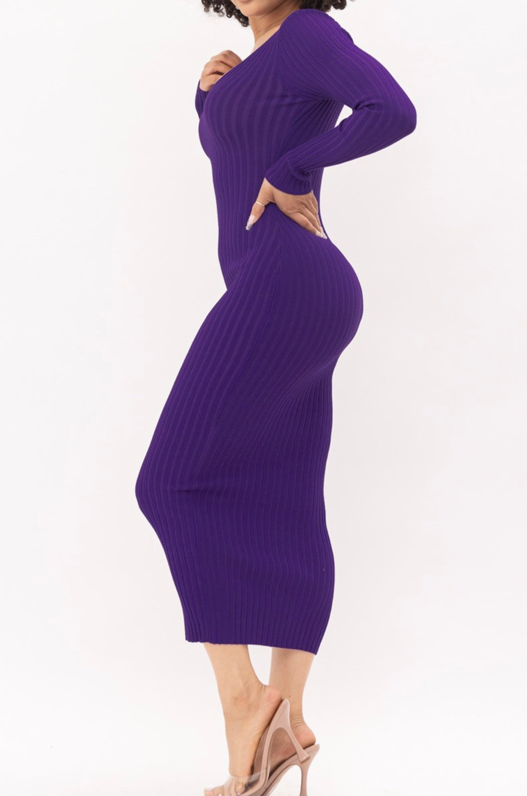 Jaden Ribbed Midi Dress (Multiple Colors Available)