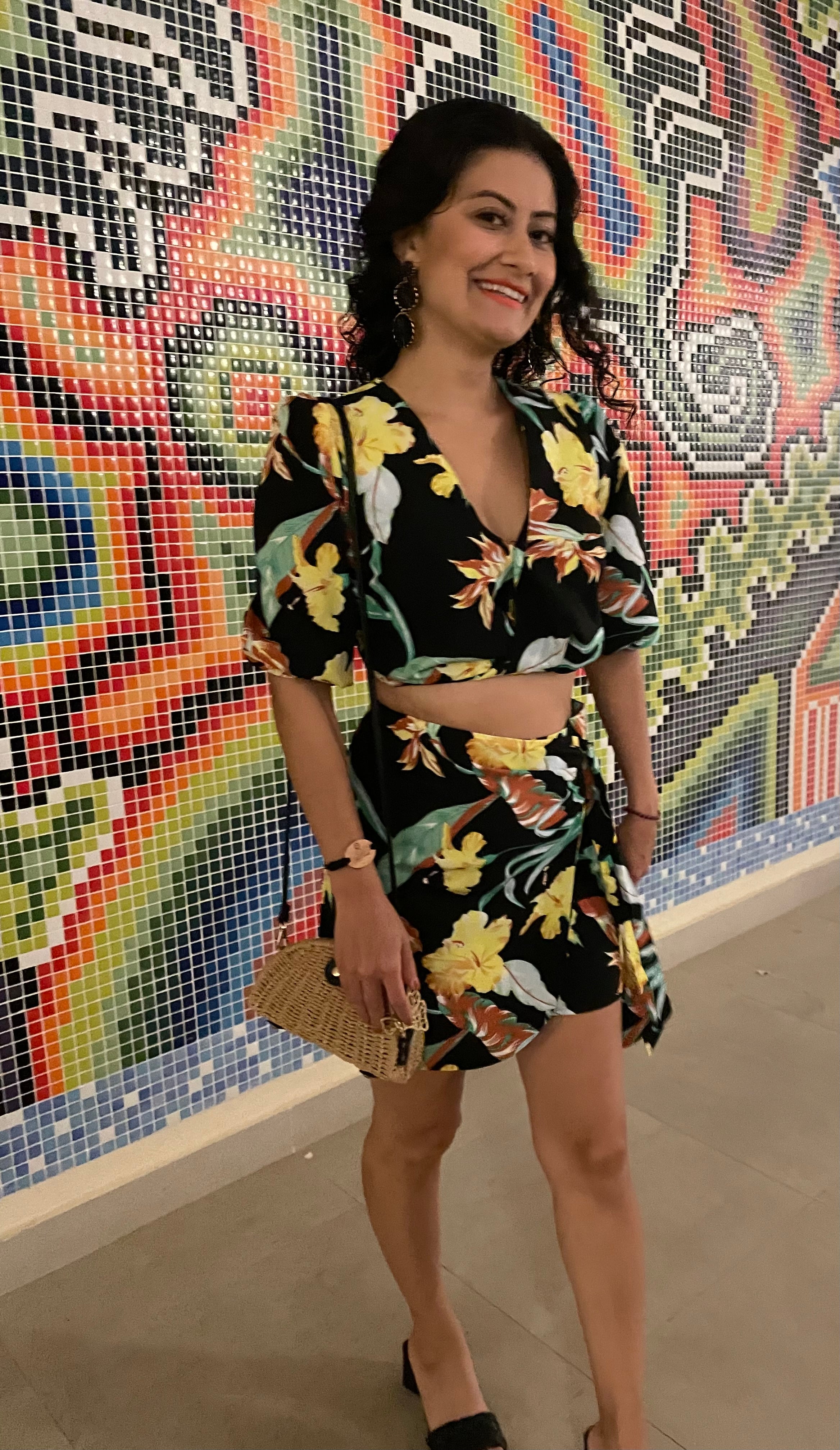 Nate Black Skirt Set