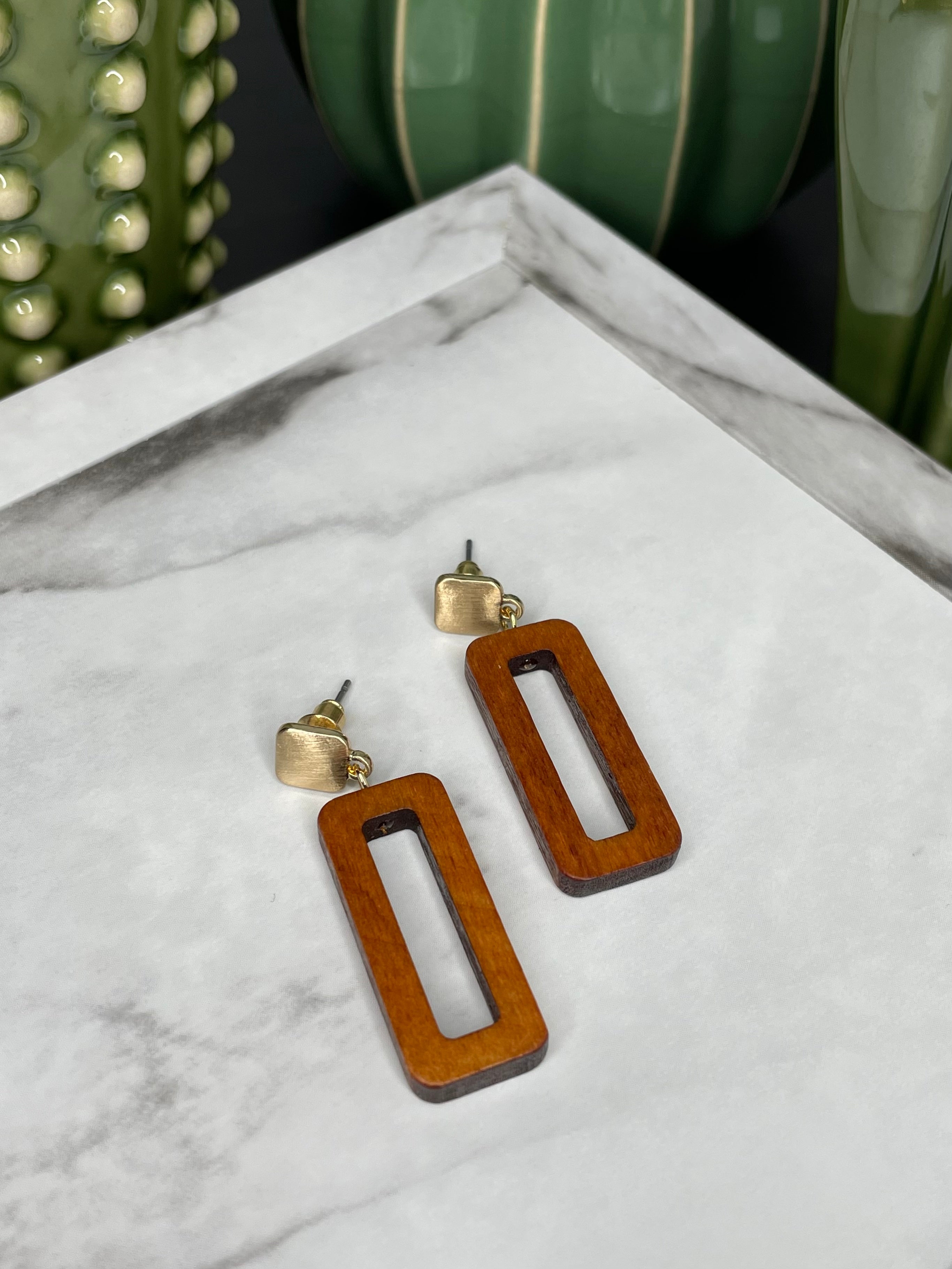 Madera Rectangle Earrings
