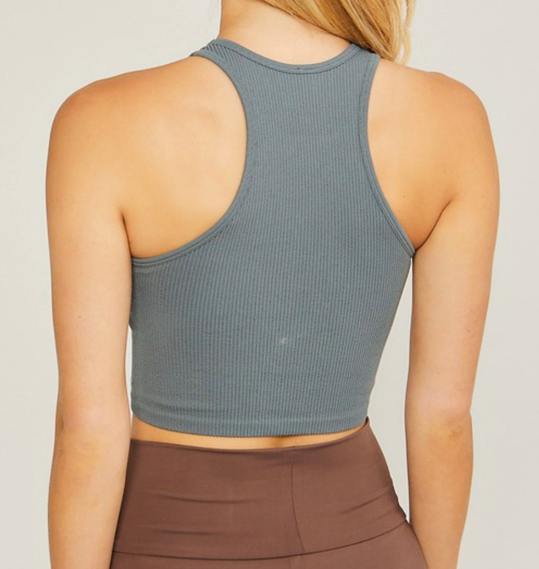 La Básica Racerback Tank Crop (Multiple Colors Available)