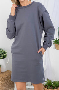 Nat Long Sleeve Shirt Dress