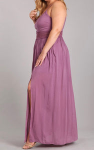 Curvy Navy Maxi Dress